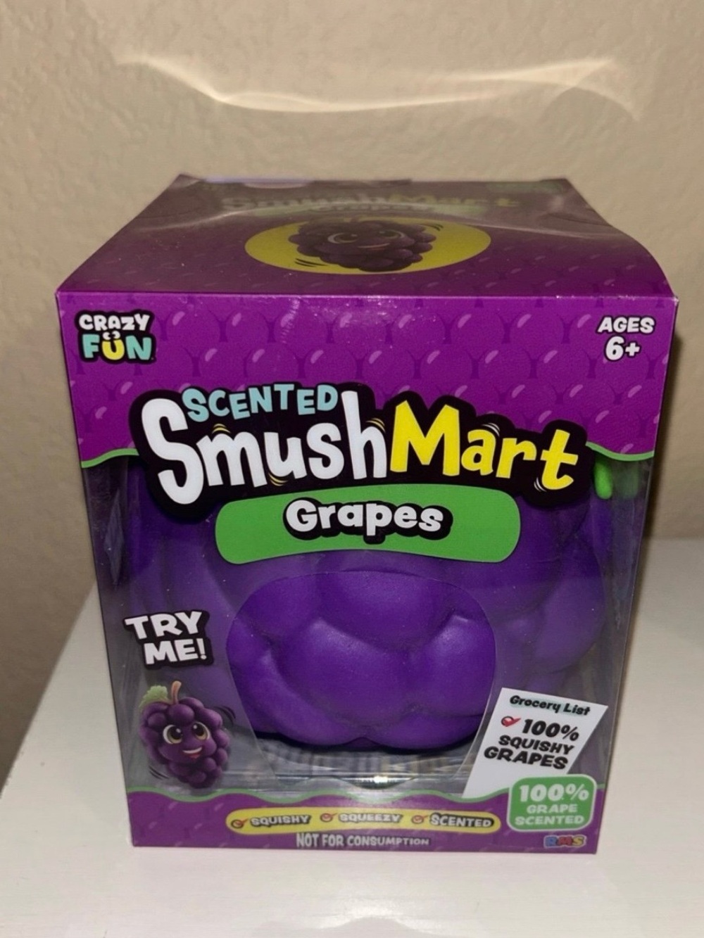 NEW Smush Mart Scented Grapes JUMBO Viral Squishy 6" – RMS USA Crazy Fun